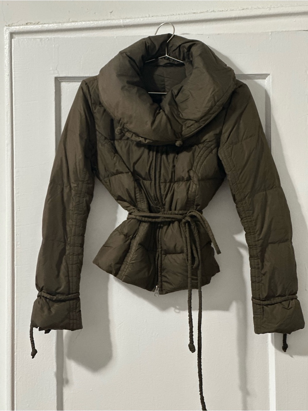 ADD Quilted Puffer Jacket with Belt
